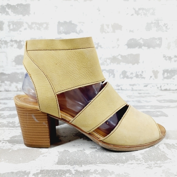 Gabor Brown Leather Strappy Heels Open Toe Sandals M702 - Picture 5 of 14